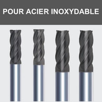 Fraises carbure pour l'acier inoxydable