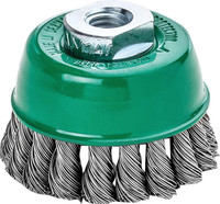 Brosse boisseau, acier inoxydable V2A, torsadé, 0,35–0,5 mm