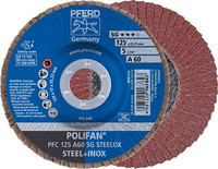 Disque à lamelles POLIFAN A SG STEELOX, Ø 125 mm, bombé
