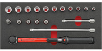 Module d'outillage Clés dynamométrique 3/8", 19 pièces, module 1/3