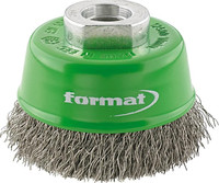 Brosse boisseau, acier inoxydable (1.4310), ondulé