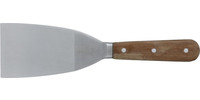 Couteau de peintre, acier inoxydable, manche en bois