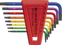 Jeu de clés mâles coudées pour TORX®, courtes, n° PB 410.H6-25 RB
