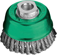 Brosse boisseau, acier inoxydable, torsadé, étroite